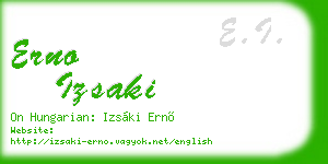 erno izsaki business card